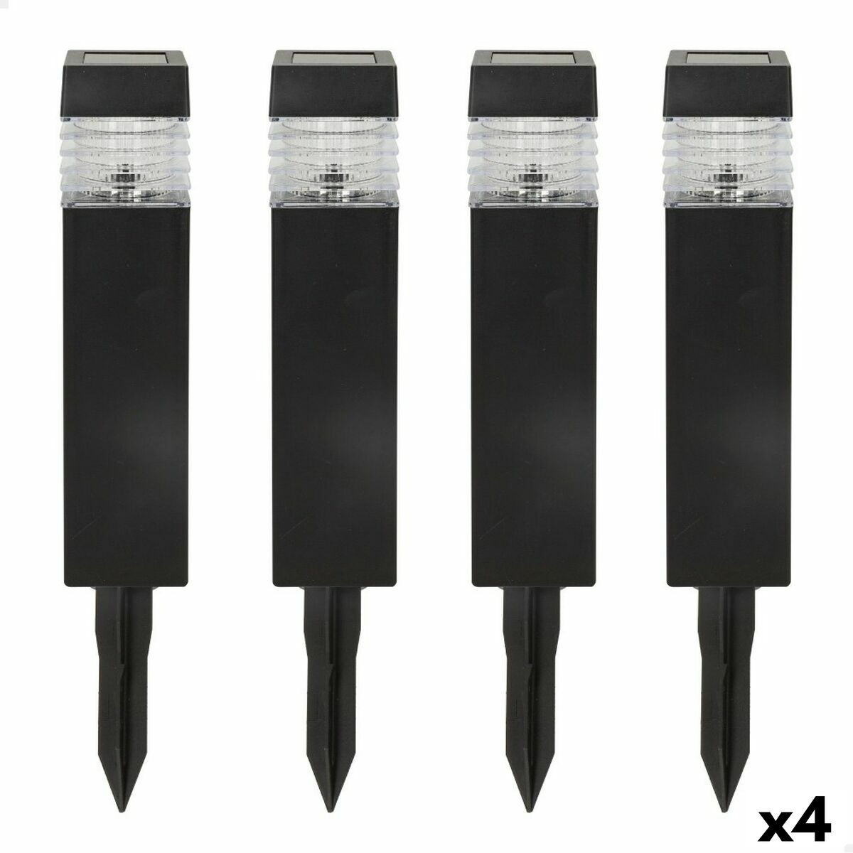 Uppsättning med solcellsstav Aktive 4 Delar Plast 6 x 39,5 x 6 cm (4 antal) - 8