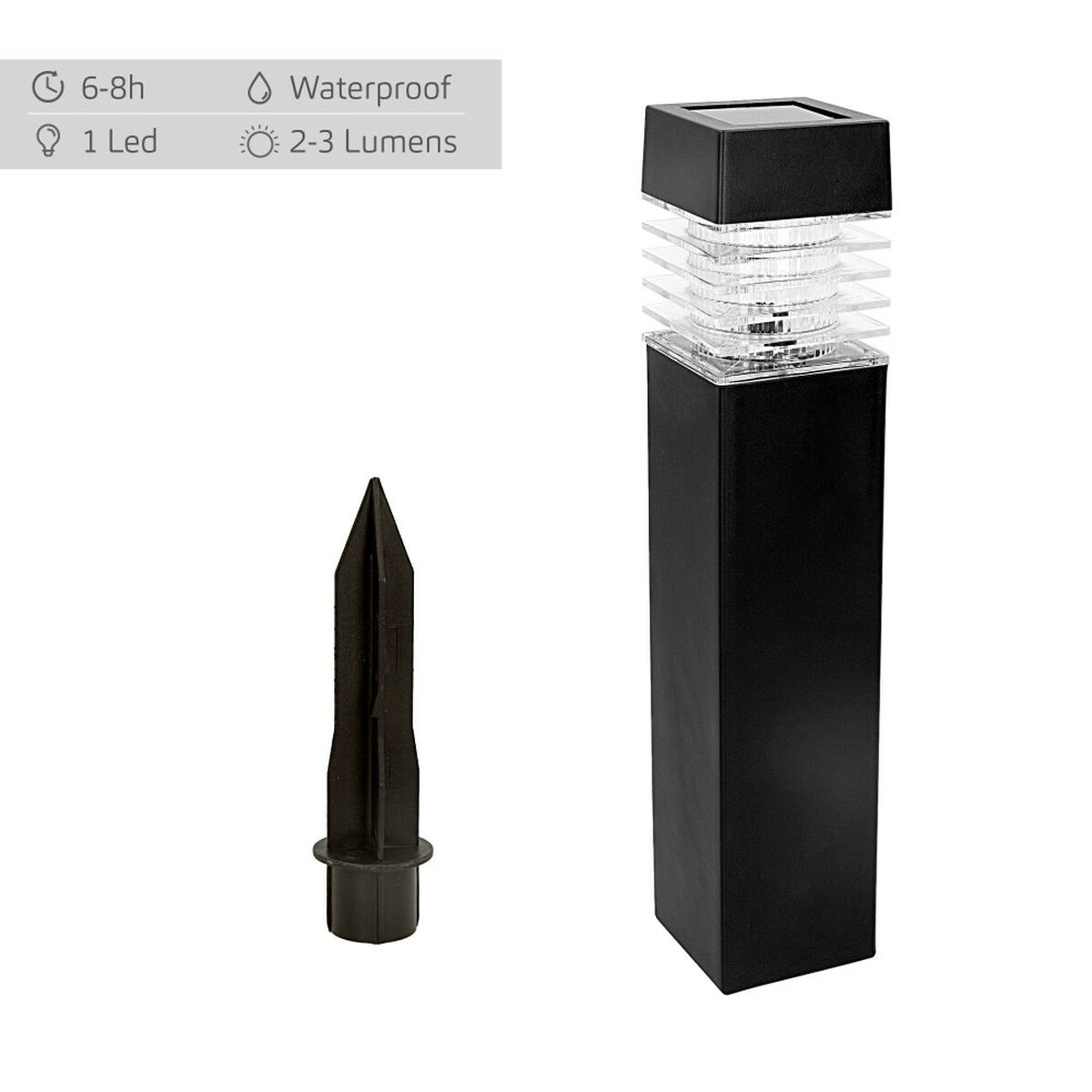 Uppsättning med solcellsstav Aktive 4 Delar Plast 6 x 39,5 x 6 cm (4 antal) - 13
