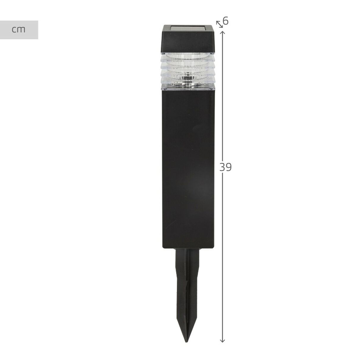 Uppsättning med solcellsstav Aktive 4 Delar Plast 6 x 39,5 x 6 cm (4 antal) - 5