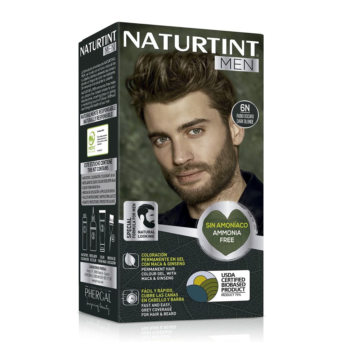Permanent färg Naturtint NATURTINT MEN 6-rubio oscuro - 2