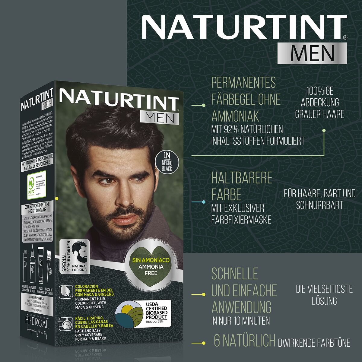 Permanent färg Naturtint NATURTINT MEN 6-rubio oscuro - 3