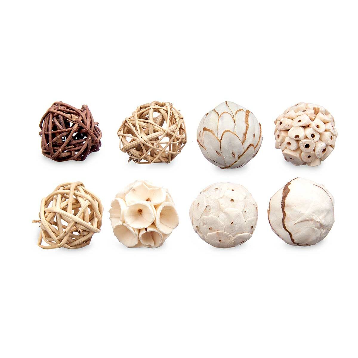 Set of Decorative Balls Vit Brun (12 antal) - 3