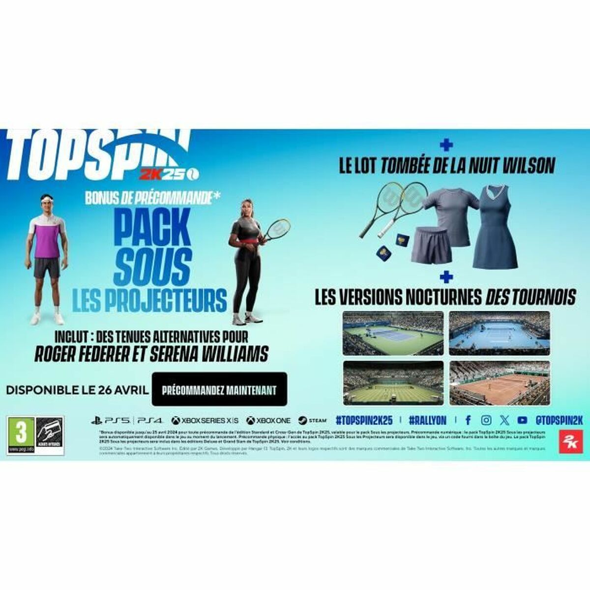 PlayStation 5 Videospel 2K GAMES Top Spin 2K25 (FR) - 2