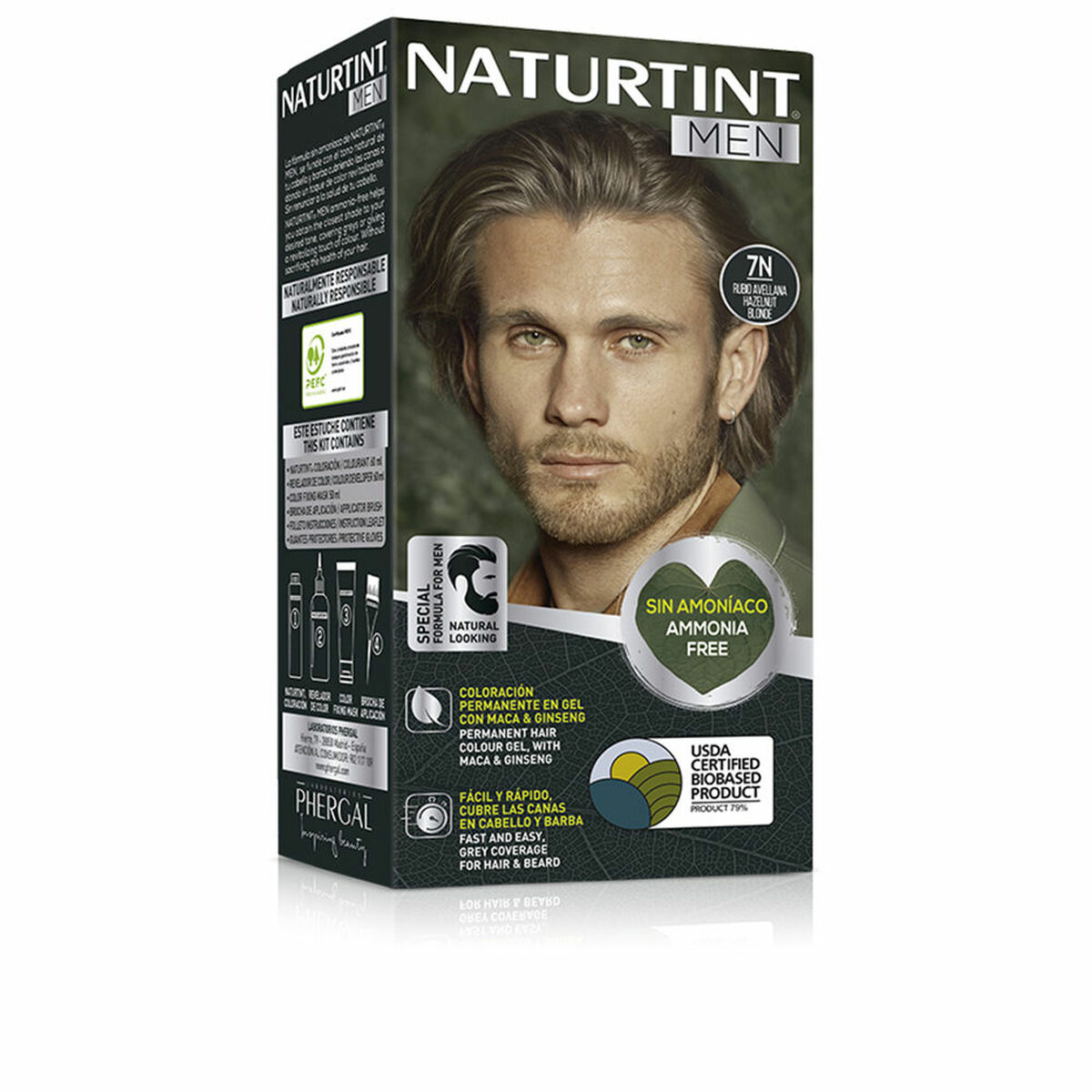 Permanent färg Naturtint NATURTINT MEN Nº 7n-Rubio Avellana