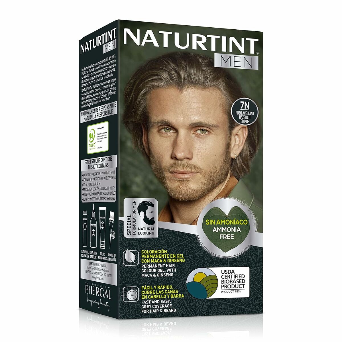 Permanent färg Naturtint NATURTINT MEN Nº 7n-Rubio Avellana - 2