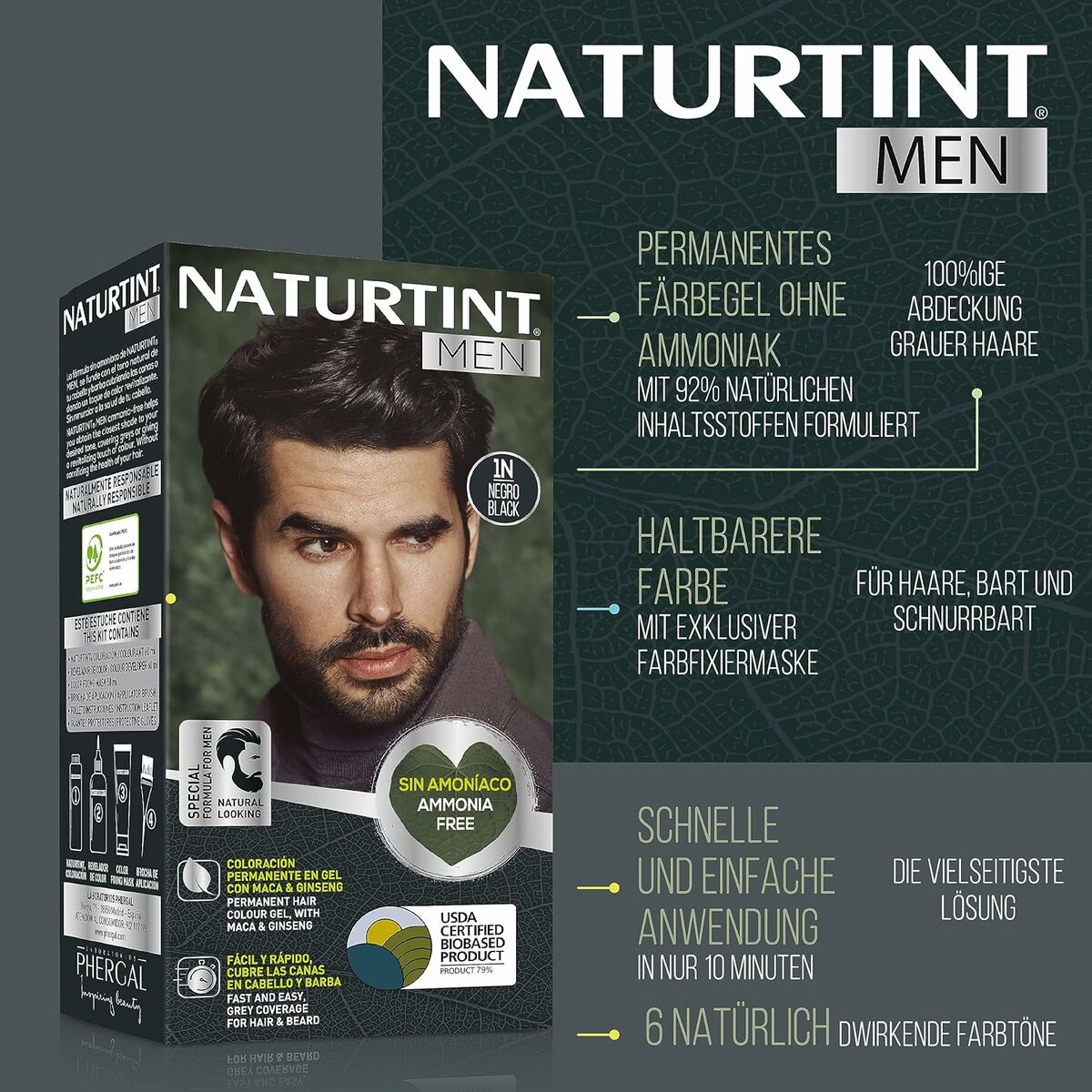 Permanent färg Naturtint NATURTINT MEN Nº 7n-Rubio Avellana - 3