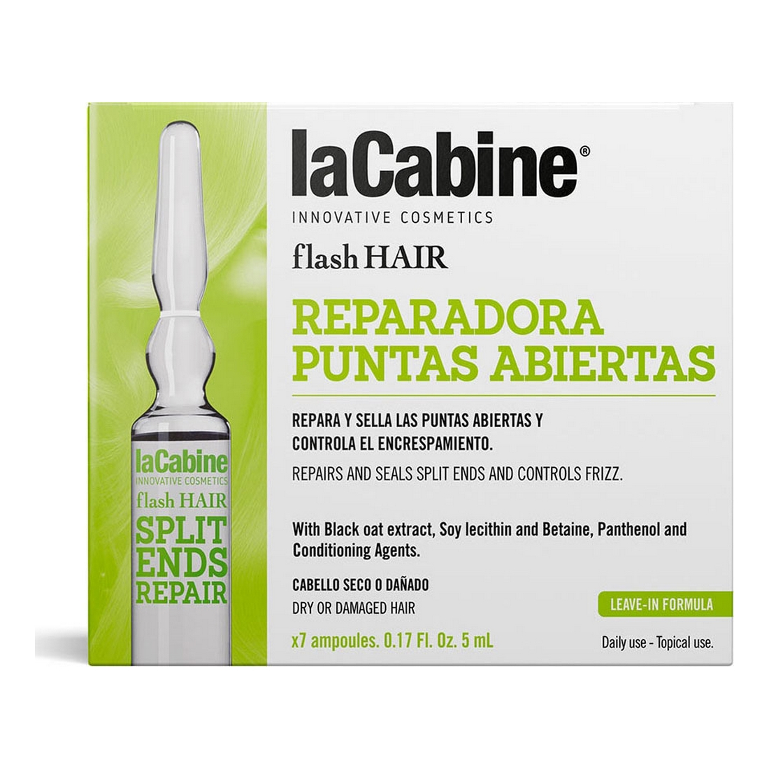 Ampuller laCabine Flash Hair Återuppbyggare för kluvna toppar (7 pcs) - 2