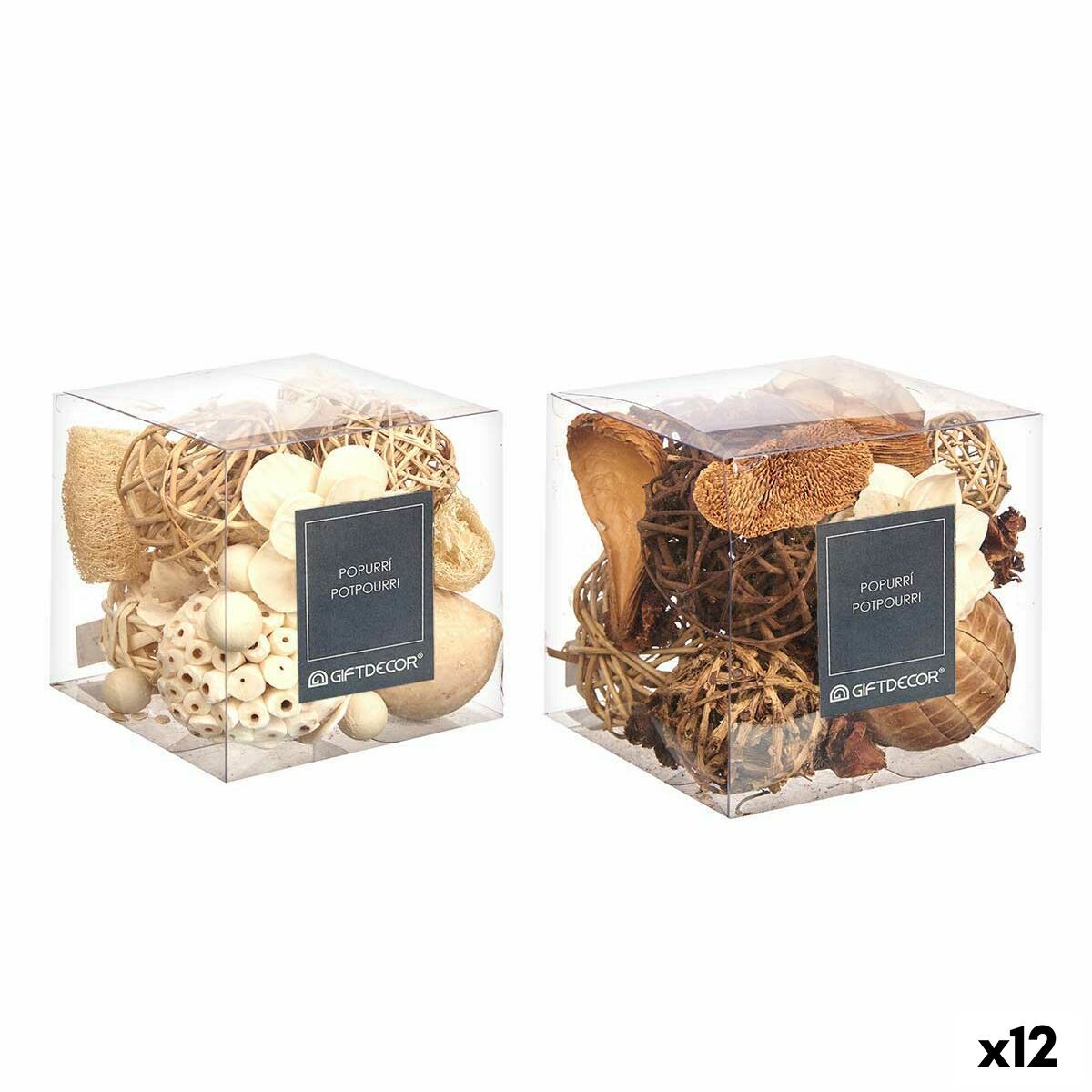 Dekorativt potpurri Gift Decor 14 x 14 x 14 cm (12 antal)