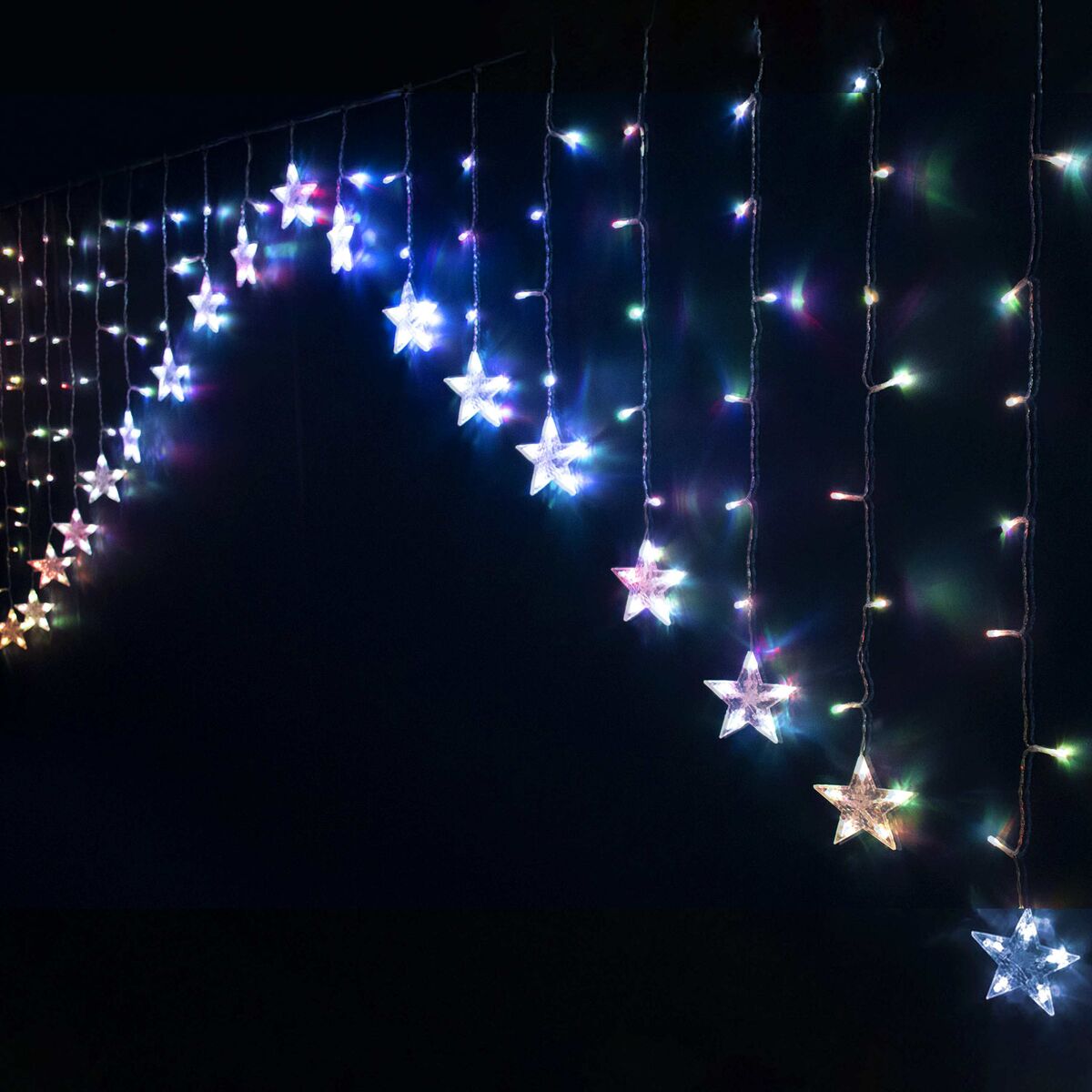 Gardinbelysning med LED Stjärnor Multicolour 8 m 16 X 15 X 19 CM - 3
