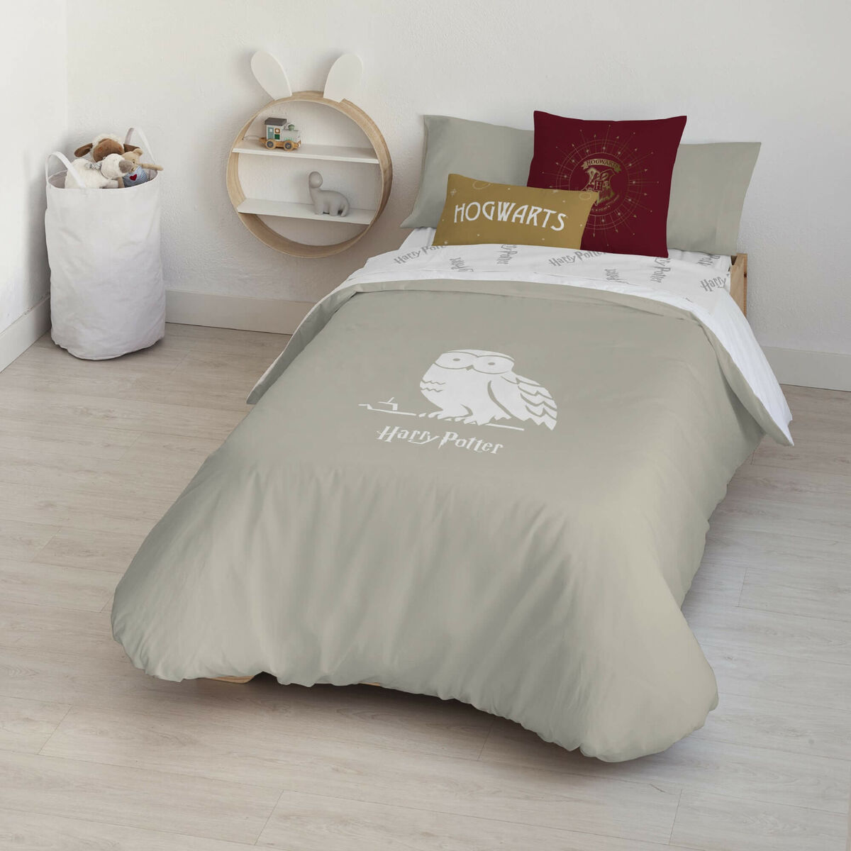 Påslakan Harry Potter Magical Hedwig Multicolour 175 Trådar 240 x 220 cm Säng 160 - 4