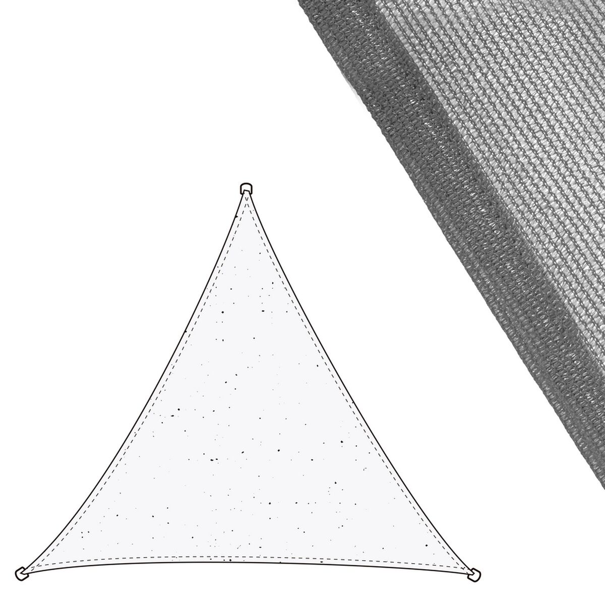 Skugga segel Vela sombreo Grå 3 x 3 m 300 x 300 x 0,5 cm Markis