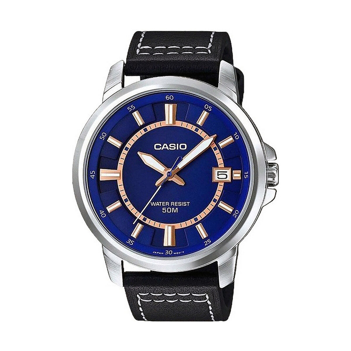 Herrklocka Casio ENTICER GENT Svart (Ø 47 mm) - 4