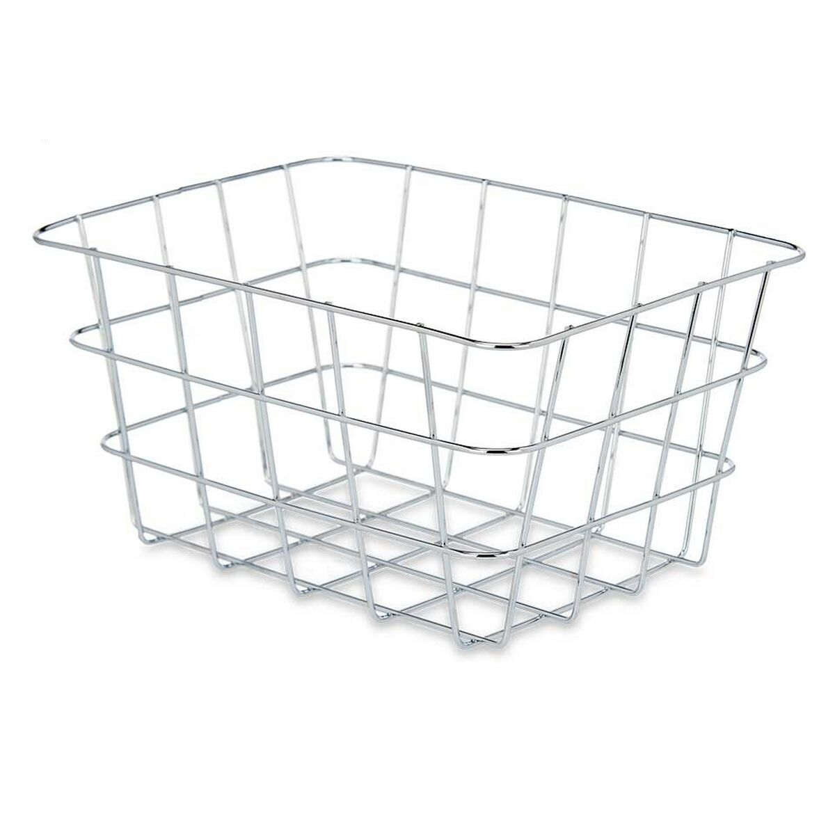 Multifunktionell korg Kinvara Silvrig Silver Metall 24 x 12,5 x 18,5 cm Rektangulär (6 antal) - 4