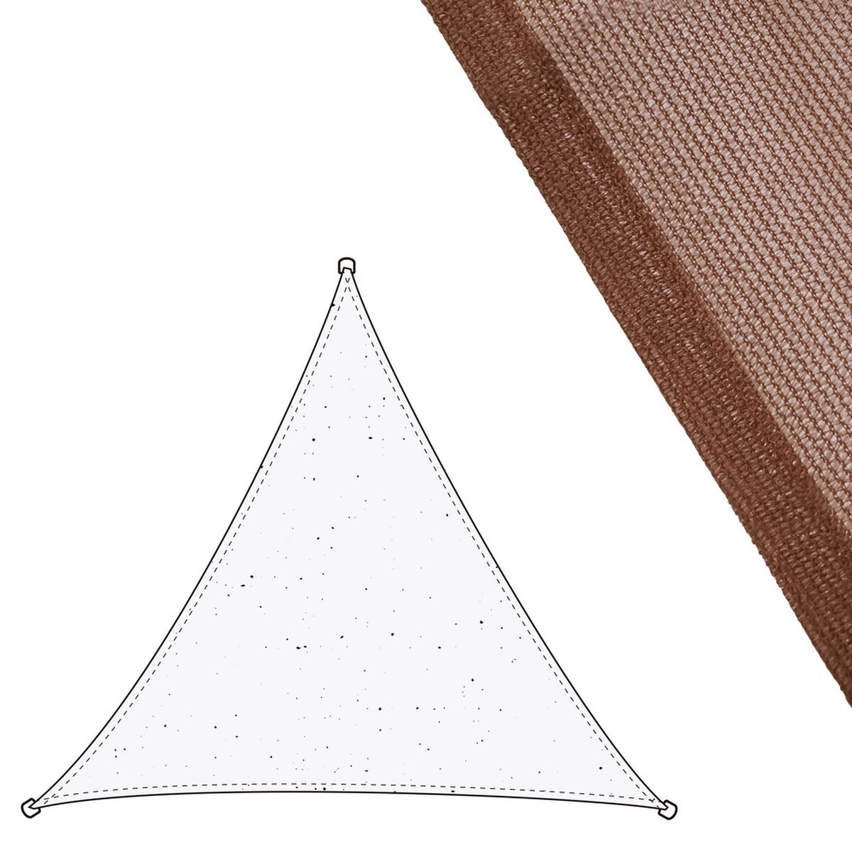 Skugga segel Vela sombreo Choklad 3 x 3 m 300 x 300 x 0,5 cm Markis - 6