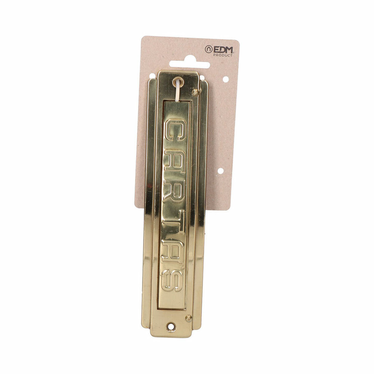 Brevlådeplaketter EDM 85577 Gyllene Polerad mässing 22 x 5 cm