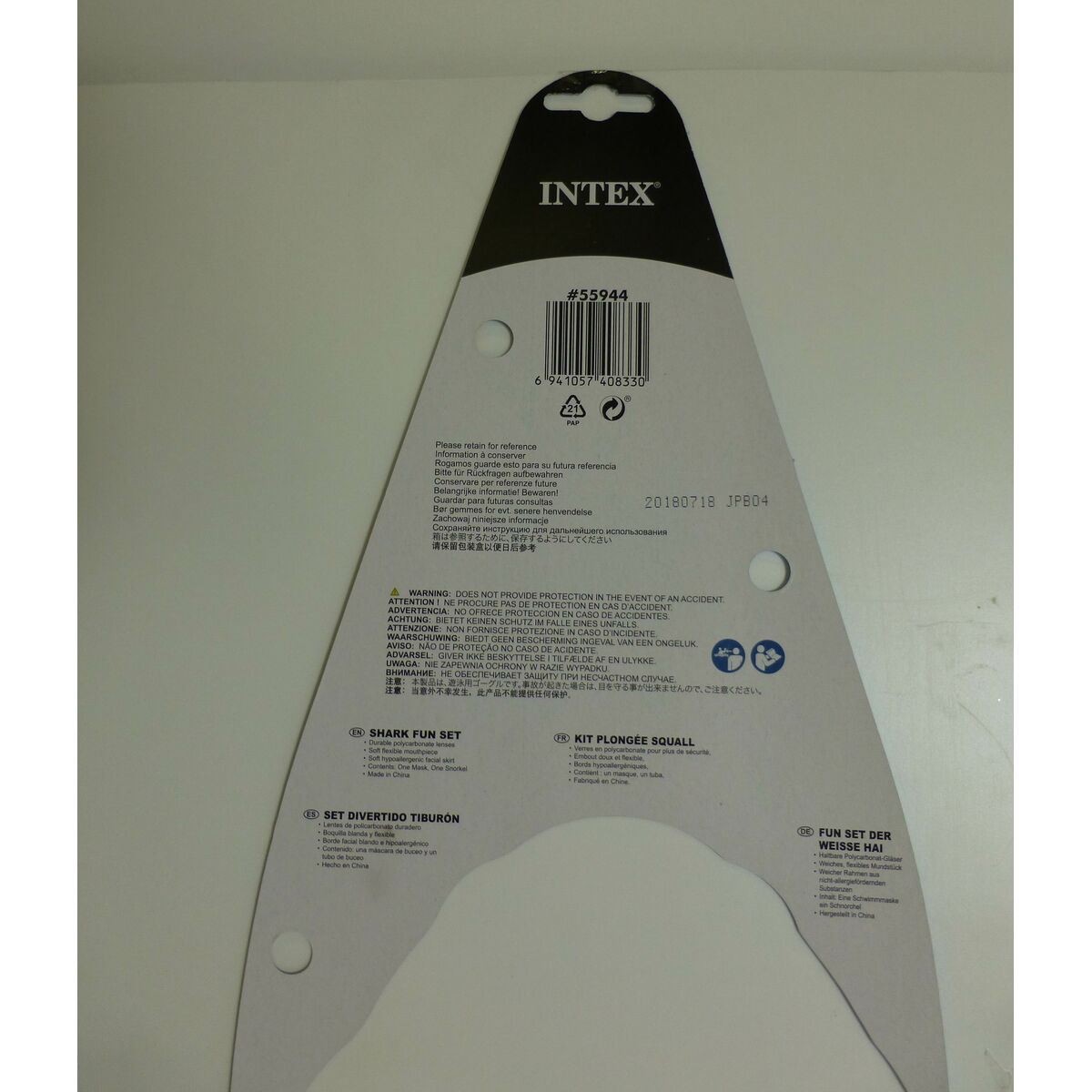 Snorkel och cyklop för barn Intex Haj (6 antal) - 14