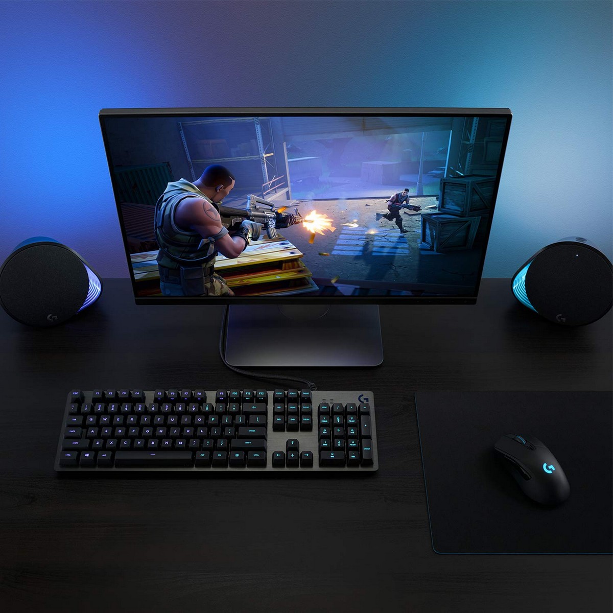 Tangentbord Logitech Lightsync G512 Gaming Svart Belysning RGB AZERTY - 10