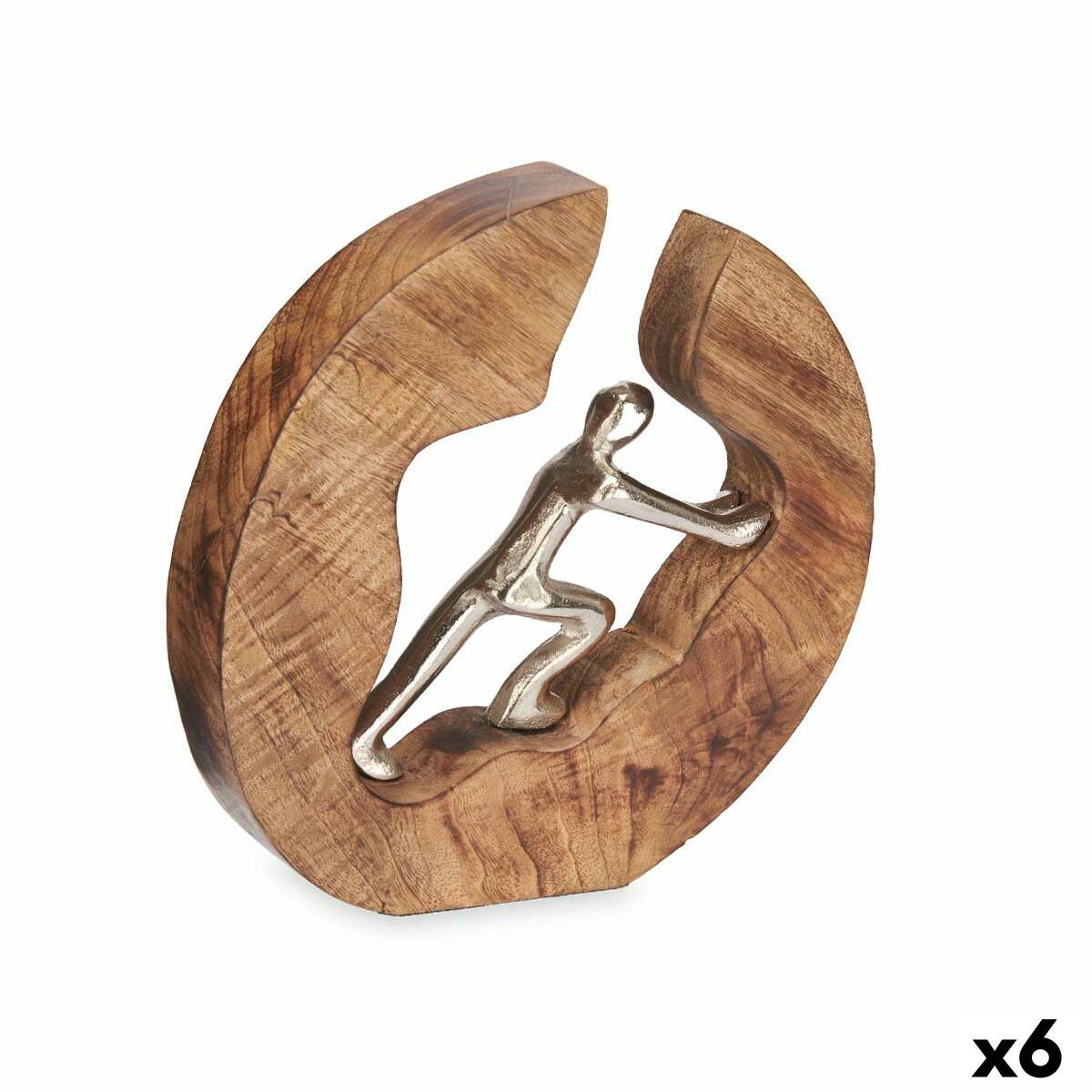 Prydnadsfigur Silvrig Metall 22 x 22 x 4 cm (6 antal)