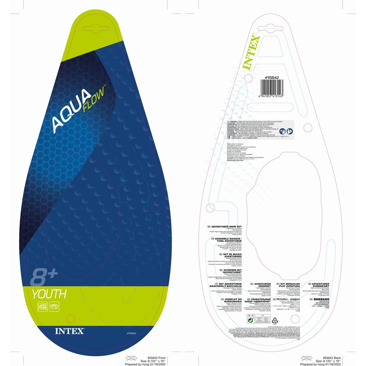 Snorkel och cyklop Intex Adventurer Grön - 13