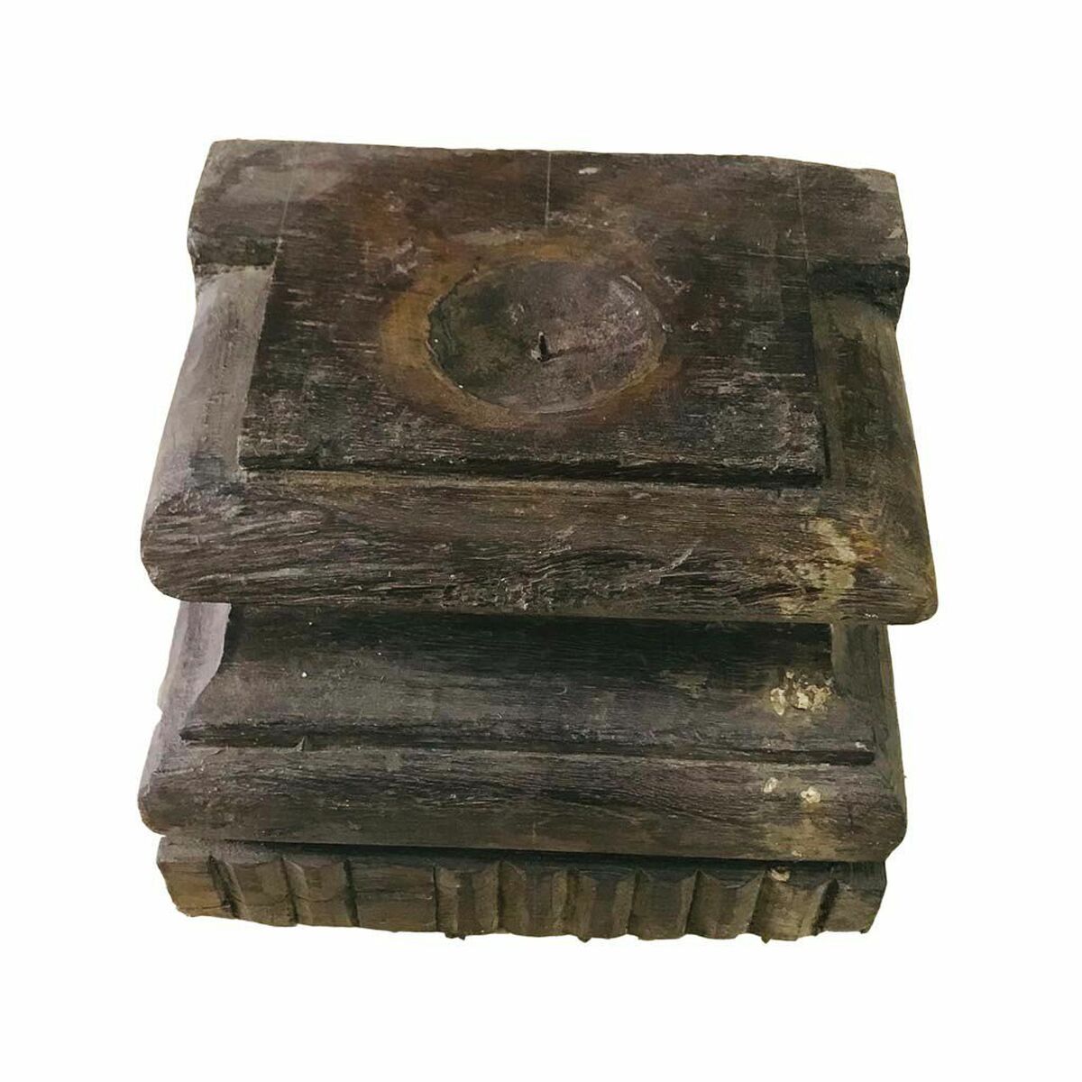 Ljusstake Alexandra House Living Återvunnet Trä 20 x 22 x 27 cm