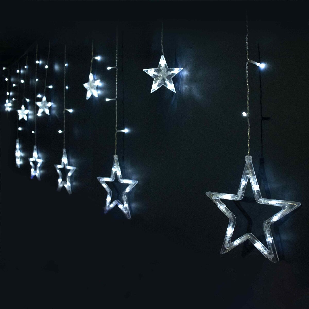 Gardinbelysning med LED Stjärnor Vit 8 m 22 x 20 x 14 cm 22 X 19,5 X 14 CM - 6