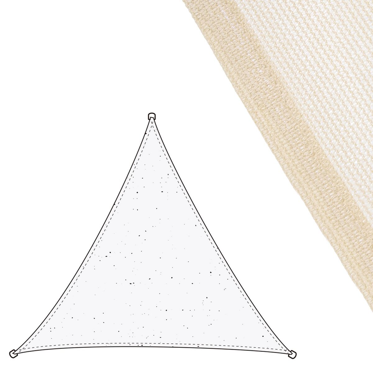 Skugga segel Vela sombreo Beige 3 x 3 m 300 x 300 x 0,5 cm Markis