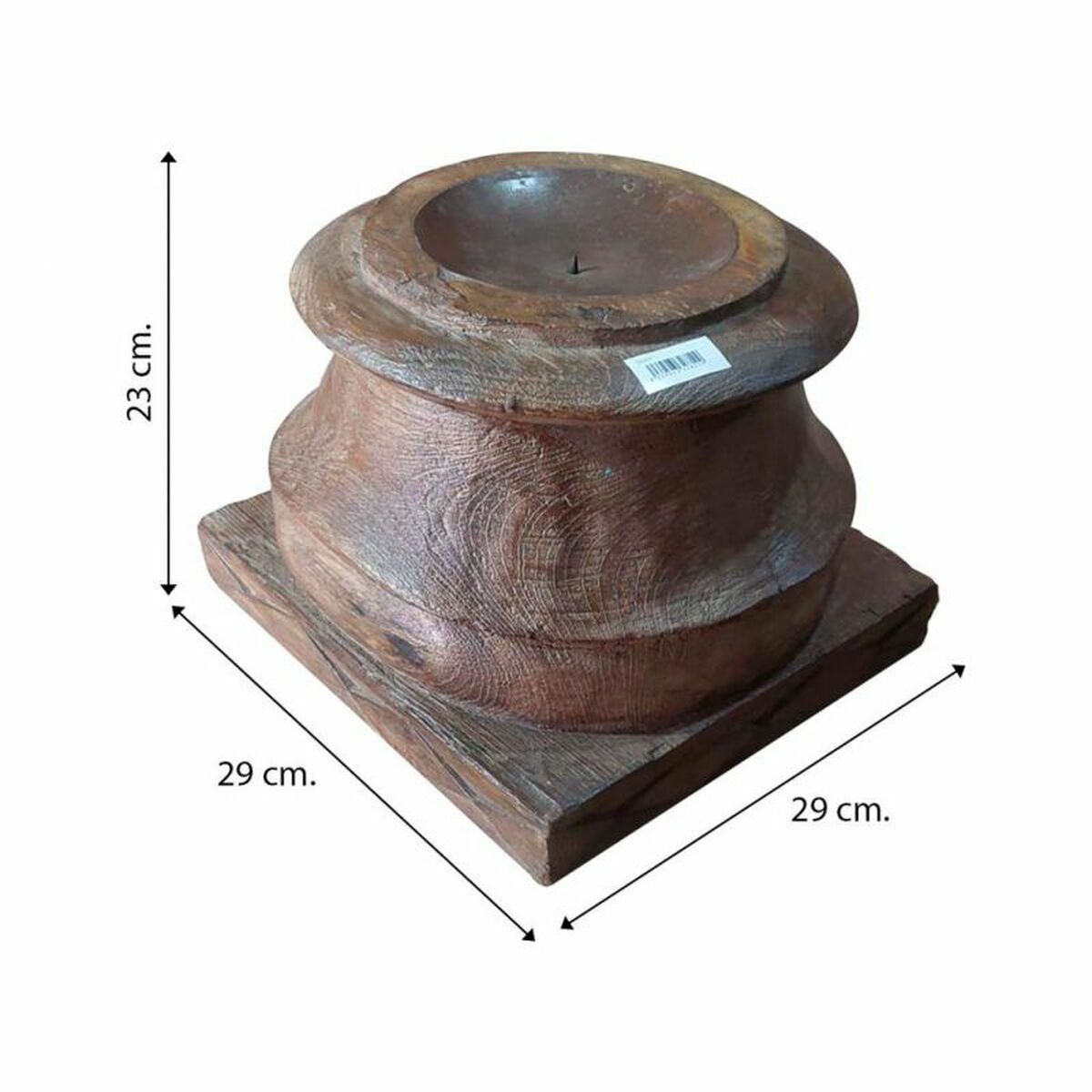 Ljusstake Alexandra House Living Brun Akaciaträ Mangoträ 29 x 23 x 29 cm - 2