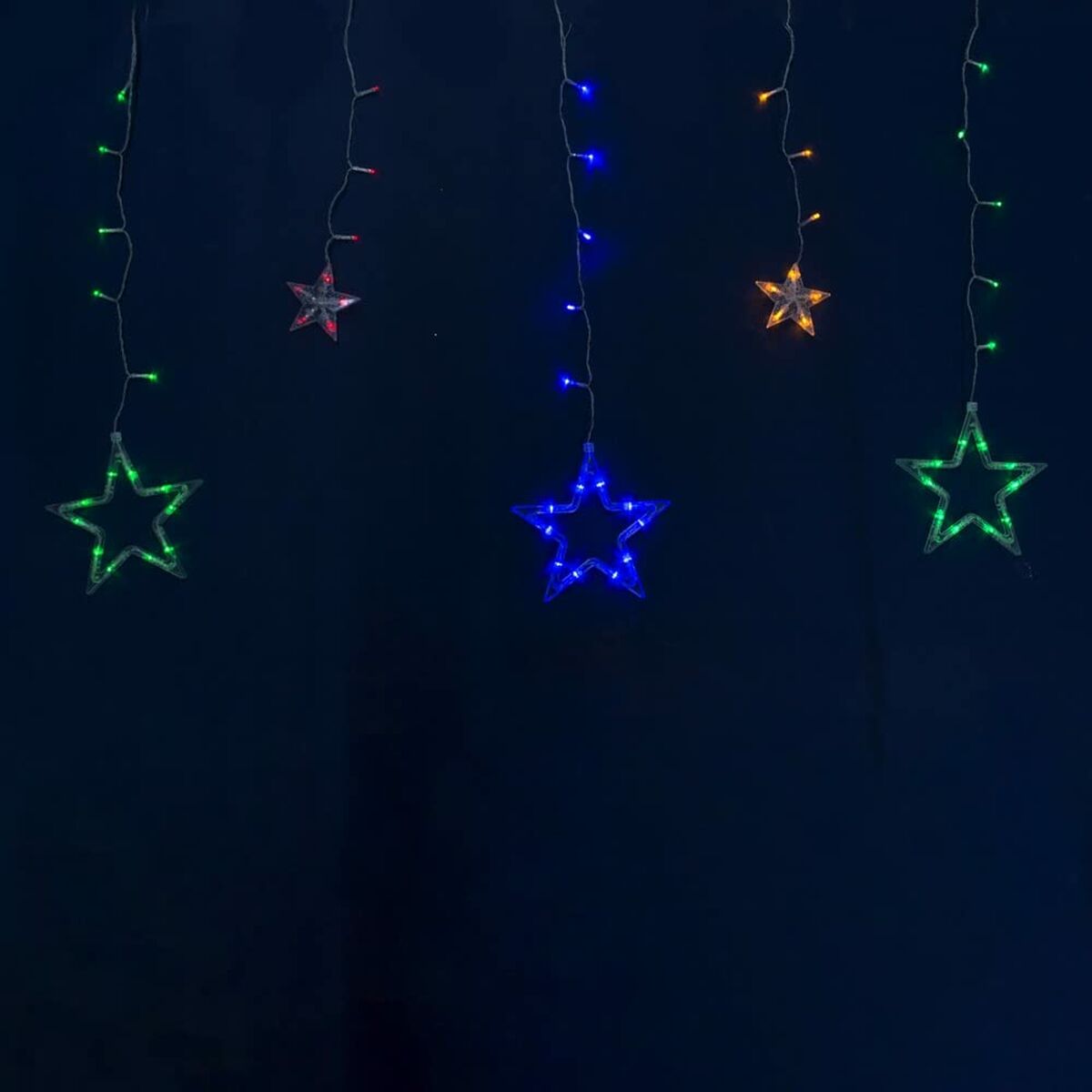 Gardinbelysning med LED Stjärnor Multicolour 8 m 22 X 19,5 X 14 CM - 3