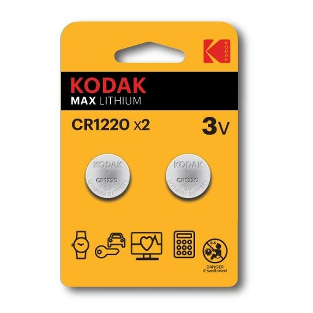 Batterier Kodak CR1220 3 V (2 antal) - 2