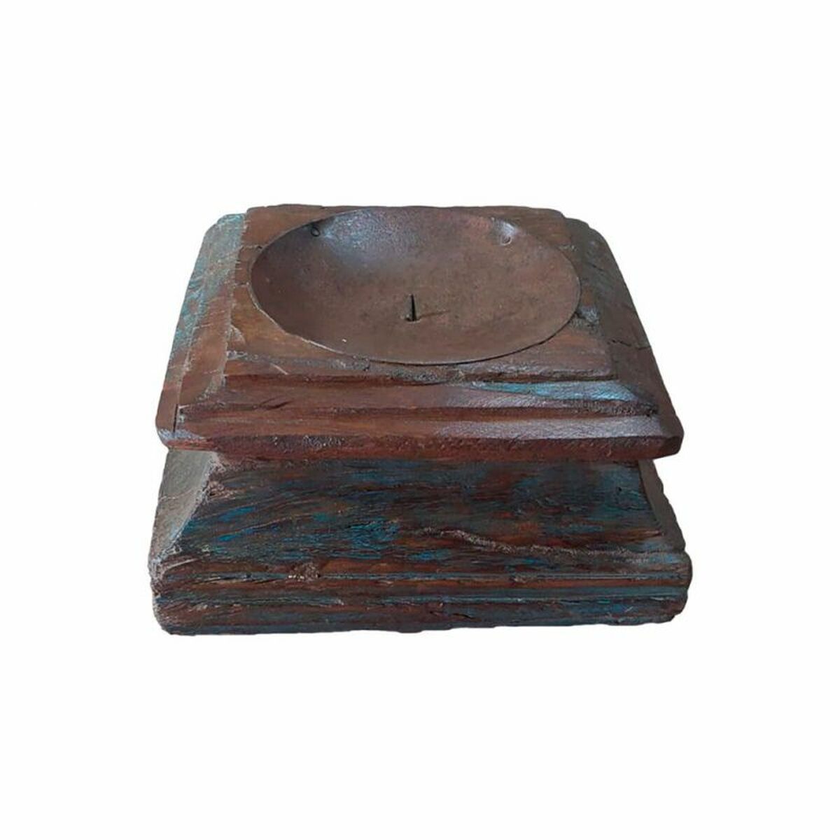 Ljusstake Alexandra House Living Brun Akaciaträ Mangoträ 22 x 12 x 22 cm - 2