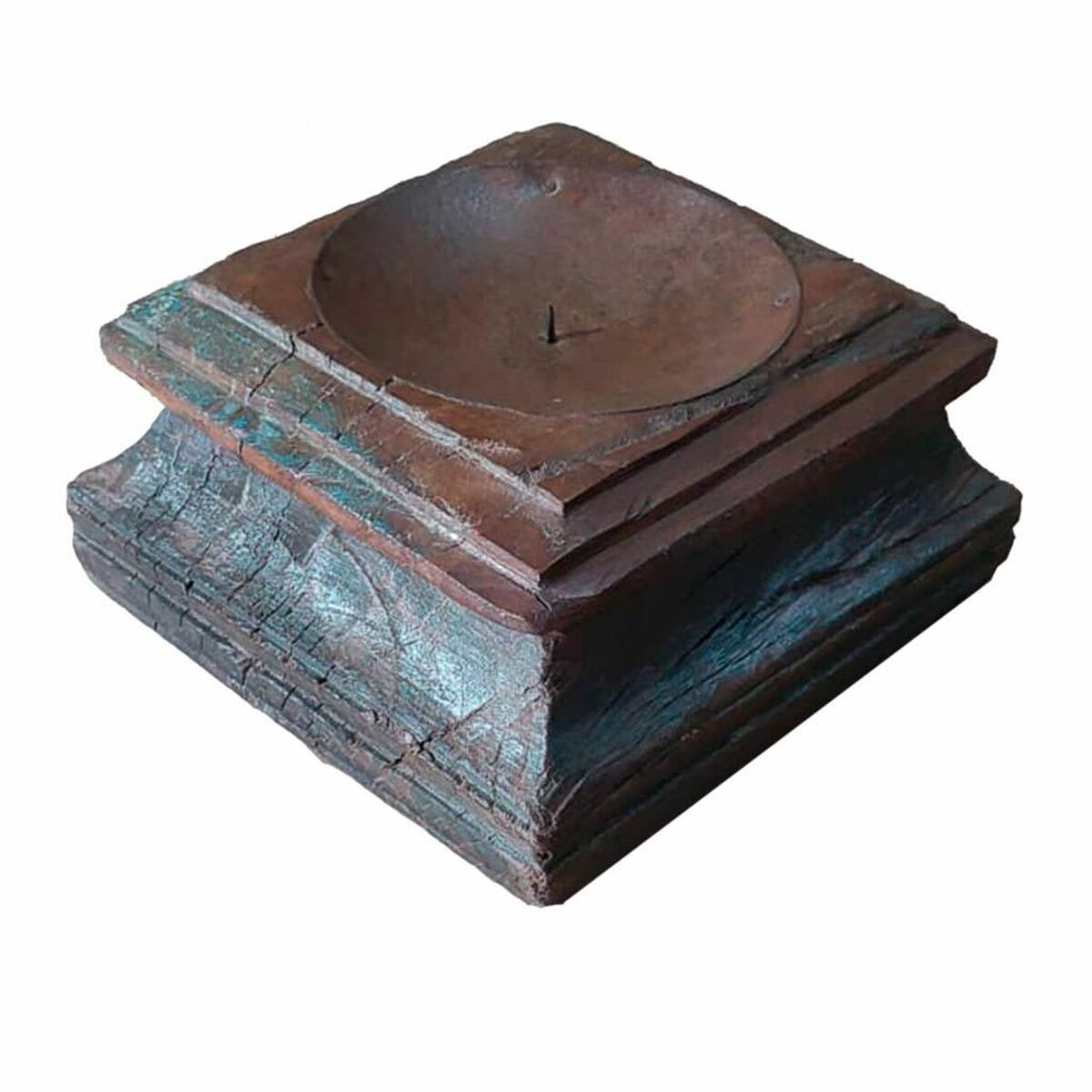 Ljusstake Alexandra House Living Brun Akaciaträ Mangoträ 22 x 12 x 22 cm
