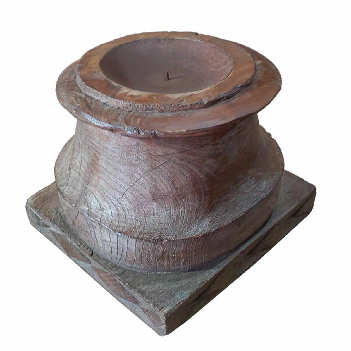 Ljusstake Alexandra House Living Brun Akaciaträ Mangoträ 28 x 23 x 28 cm