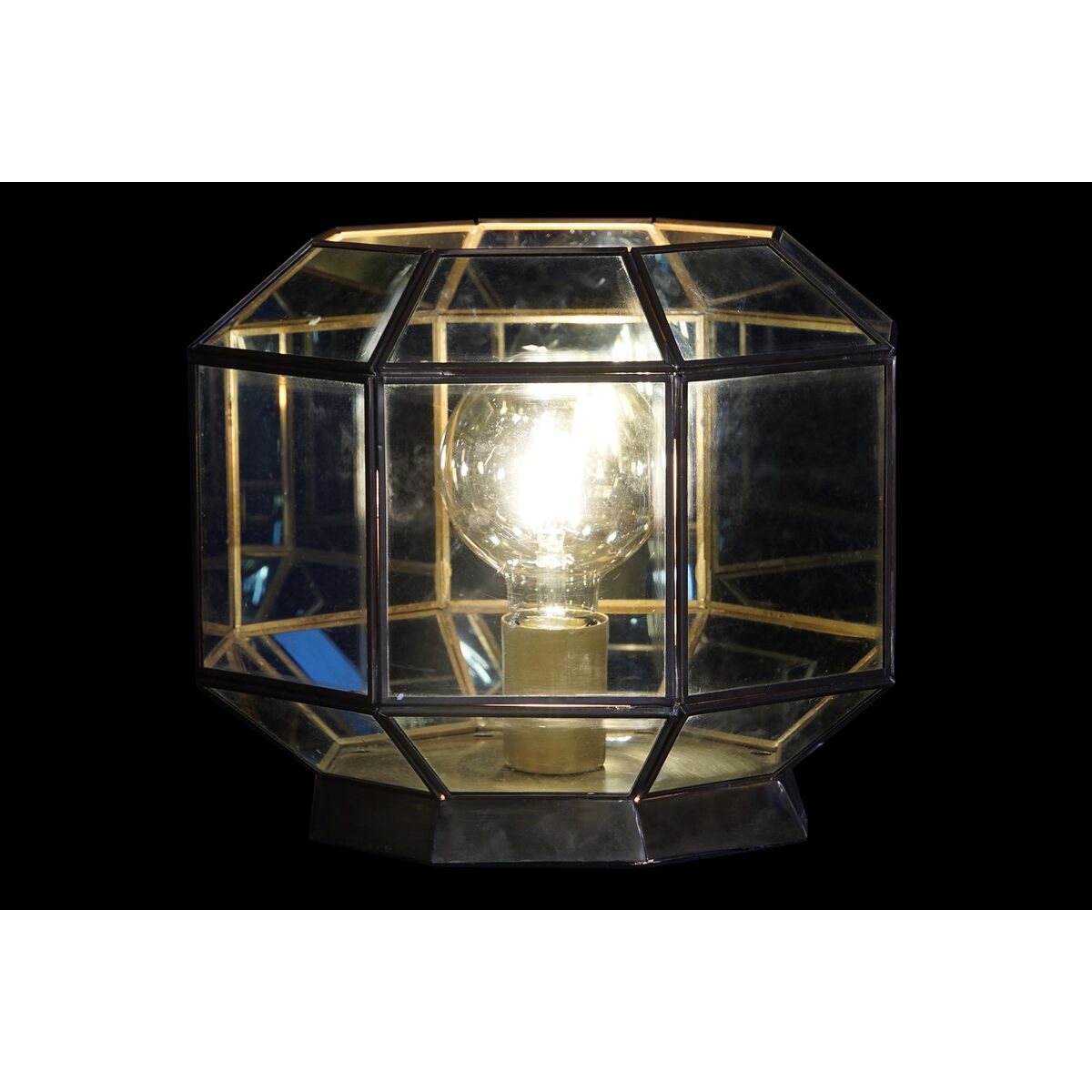 Bordslampa DKD Home Decor Glas Blå Gyllene 220 V Mässing 50 W Modern (29 x 29 x 25 cm) - 6