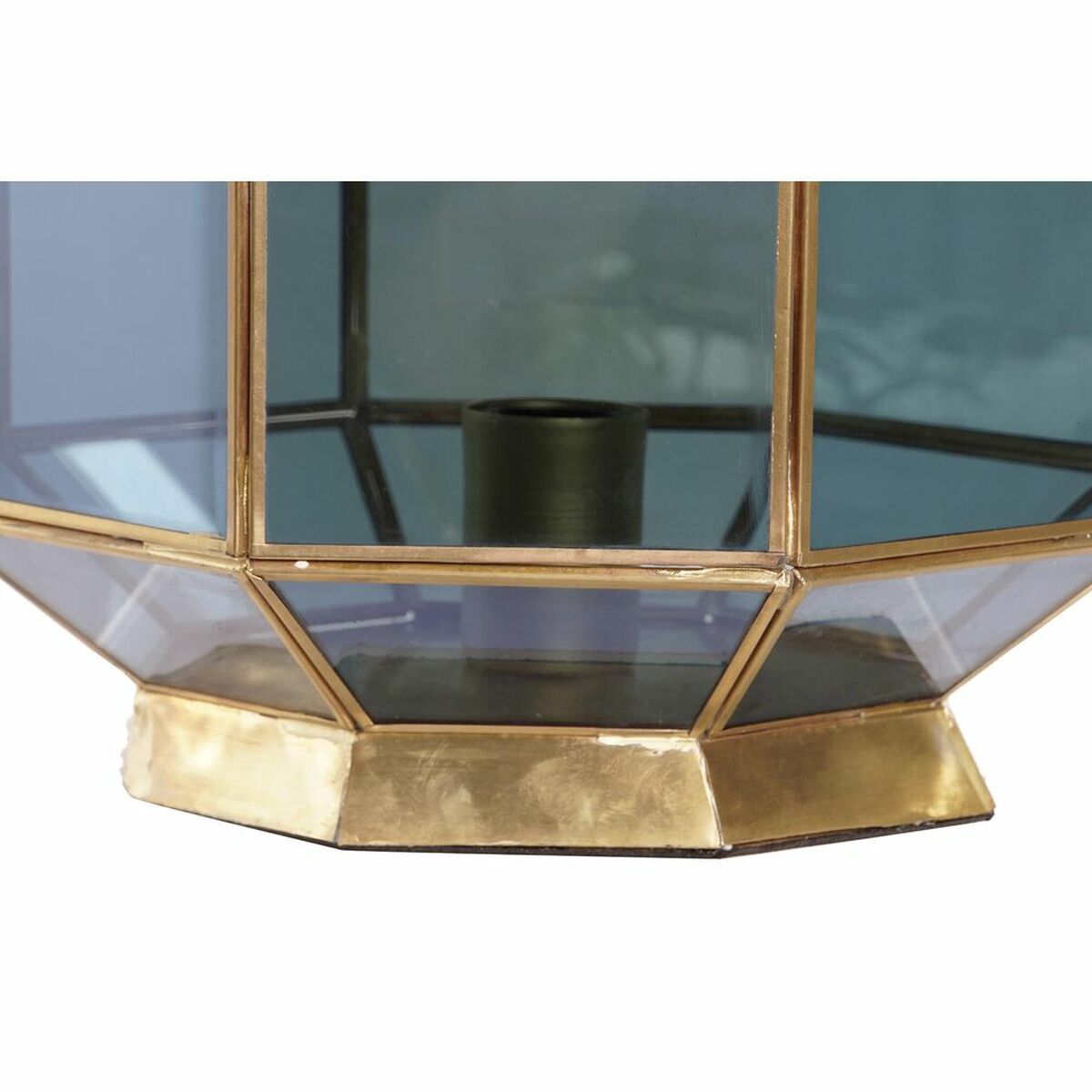 Bordslampa DKD Home Decor Glas Blå Gyllene 220 V Mässing 50 W Modern (29 x 29 x 25 cm) - 5