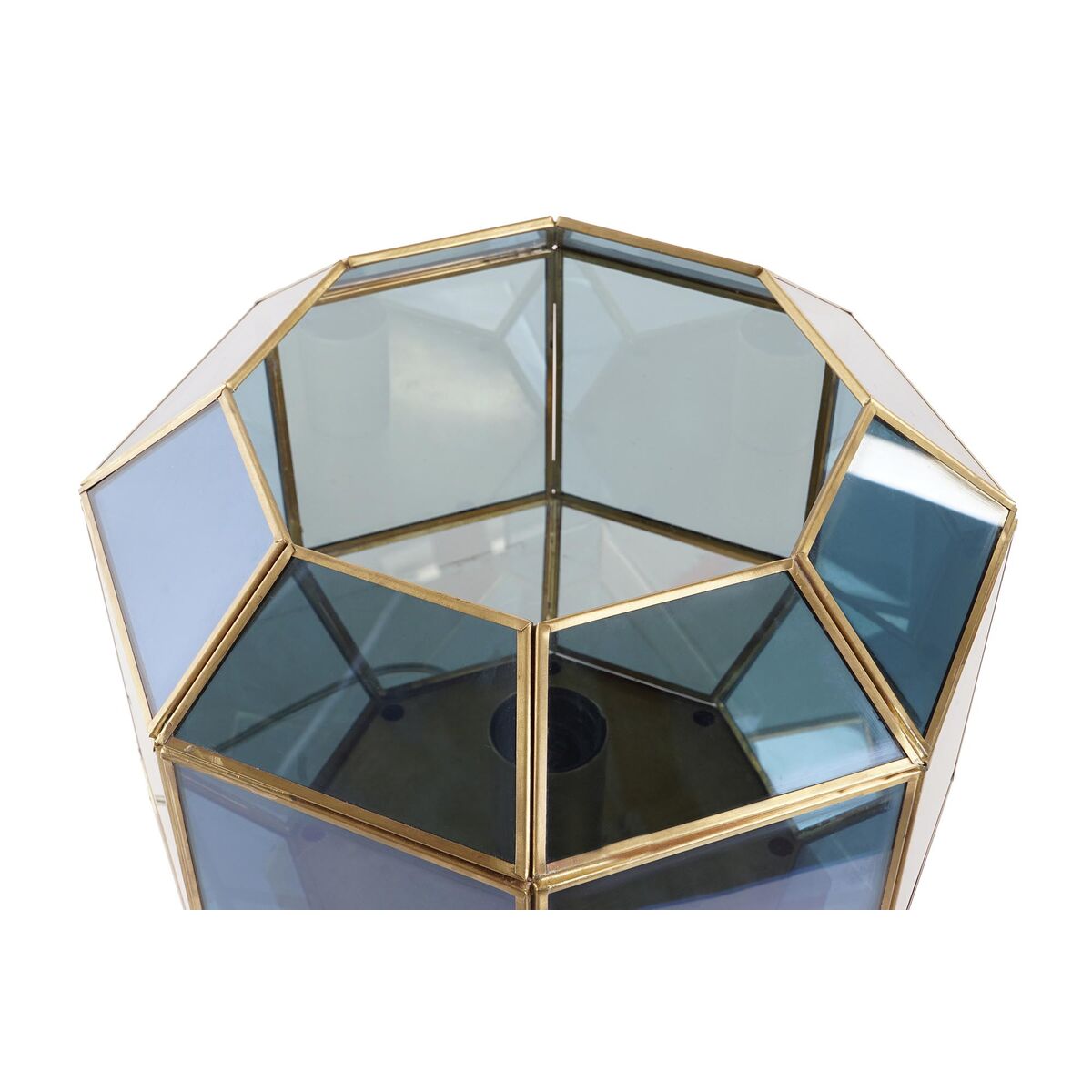 Bordslampa DKD Home Decor Glas Blå Gyllene 220 V Mässing 50 W Modern (29 x 29 x 25 cm) - 7