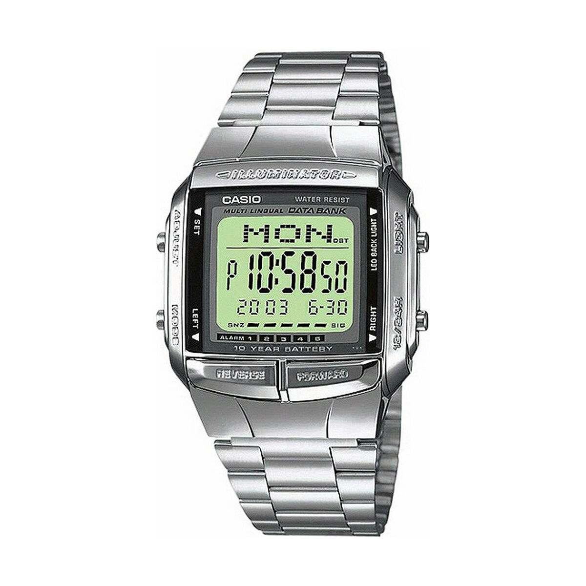 Herrklocka Casio DATABANK Silvrig (Ø 38 mm) - 4