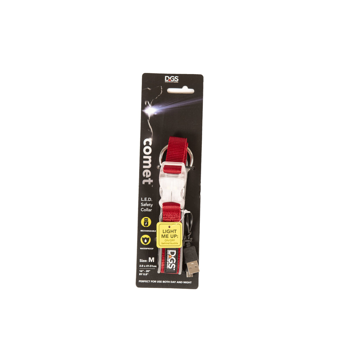Hundhalsband Dog Gone Smart Röd 12 Ljus - 4