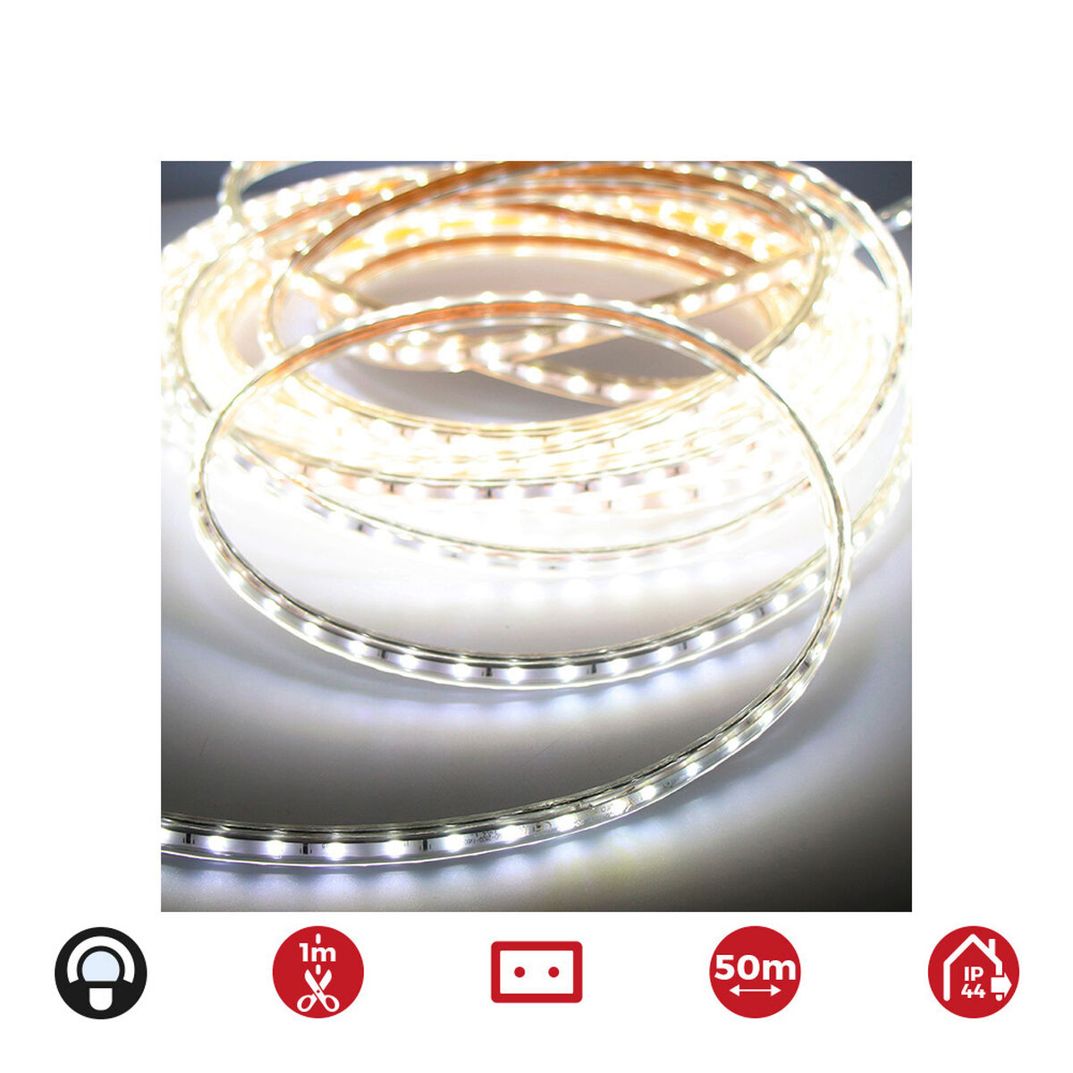 LED trakovi EDM 72700 4,2 W x 1 m 50 m Kallt ljus 6400 K 350 lm - 4