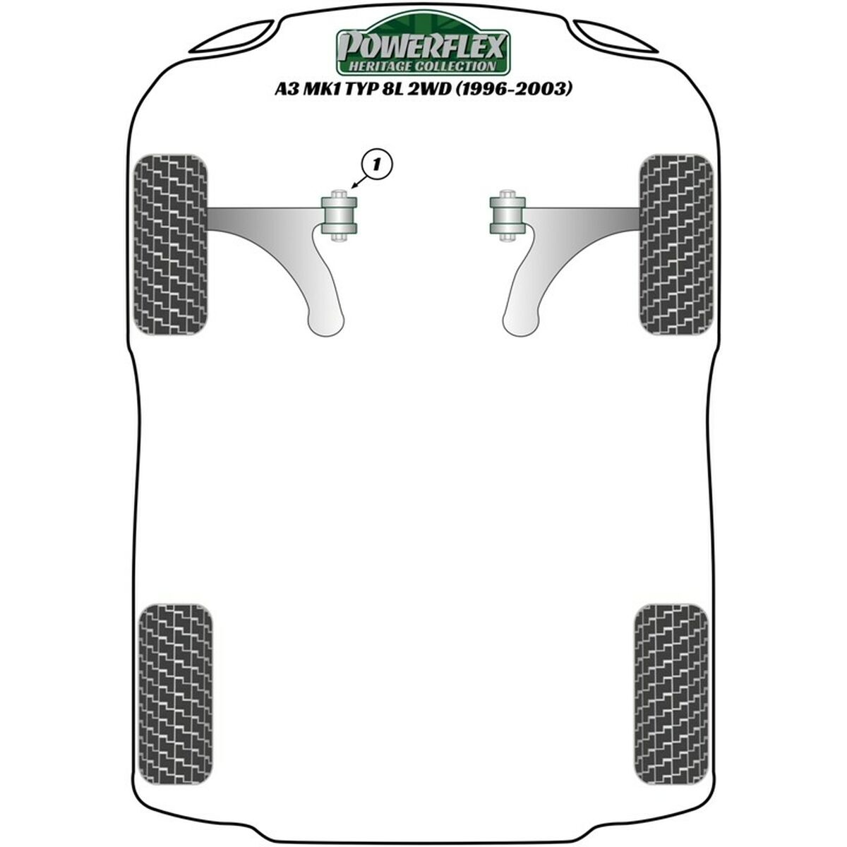 Silentblock Powerflex PFF85-420R Motorstöd - 4