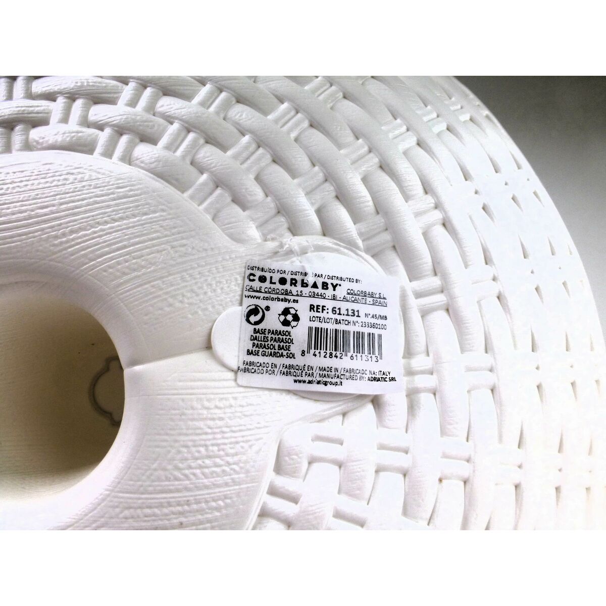 Parasollfot Aktive Vit Plast 45 x 30 x 45 cm (5 antal) - 7