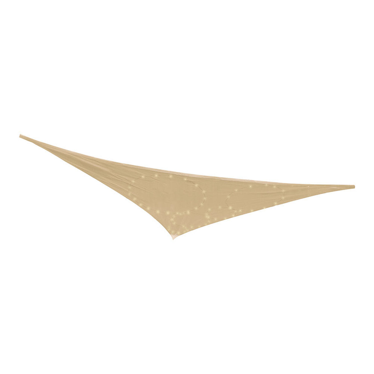 Skugga segel Beige 3 x 3 x 3 m LED Ljus Extern Sol Markis