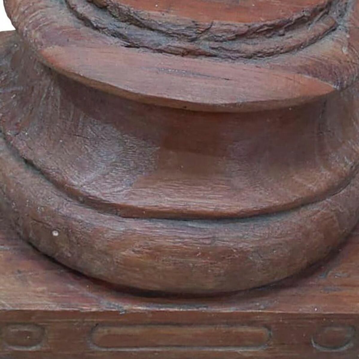 Ljusstake Alexandra House Living Brun Återvunnet Trä 26 x 23 x 26 cm - 3