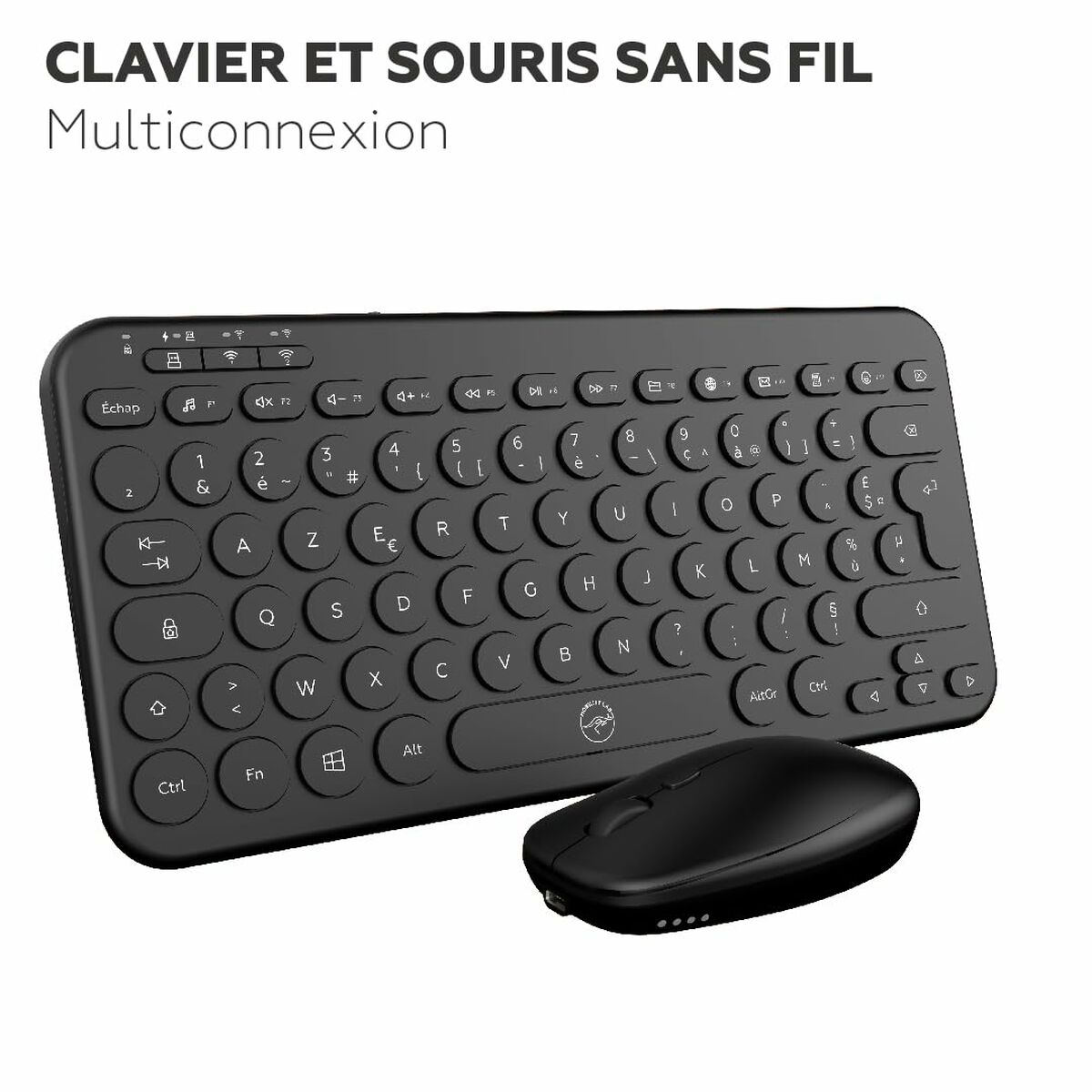 Tangentbord och Mus Mobility Lab CP420W Mini Svart AZERTY - 3
