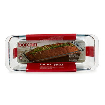 Ugnsplåt Borcam Transparent Borosilikatglas Sockerkaka Med handtag (12 antal)
