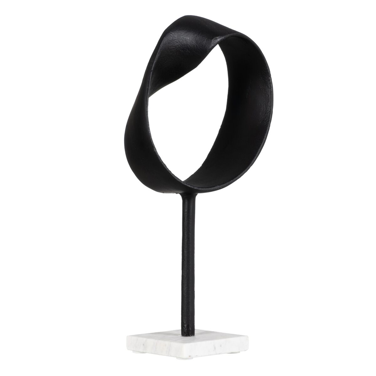 Prydnadsfigur Vit Svart Aluminium Marmor 20 x 10 x 38 cm - 2