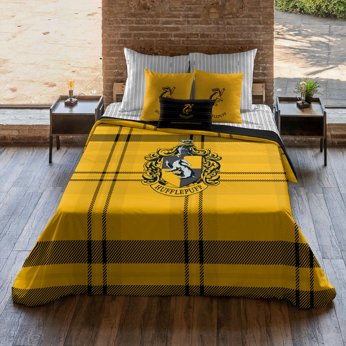 Påslakan Harry Potter Classic Hufflepuff Multicolour 175 Trådar 180 x 220 cm Säng 105 - 4