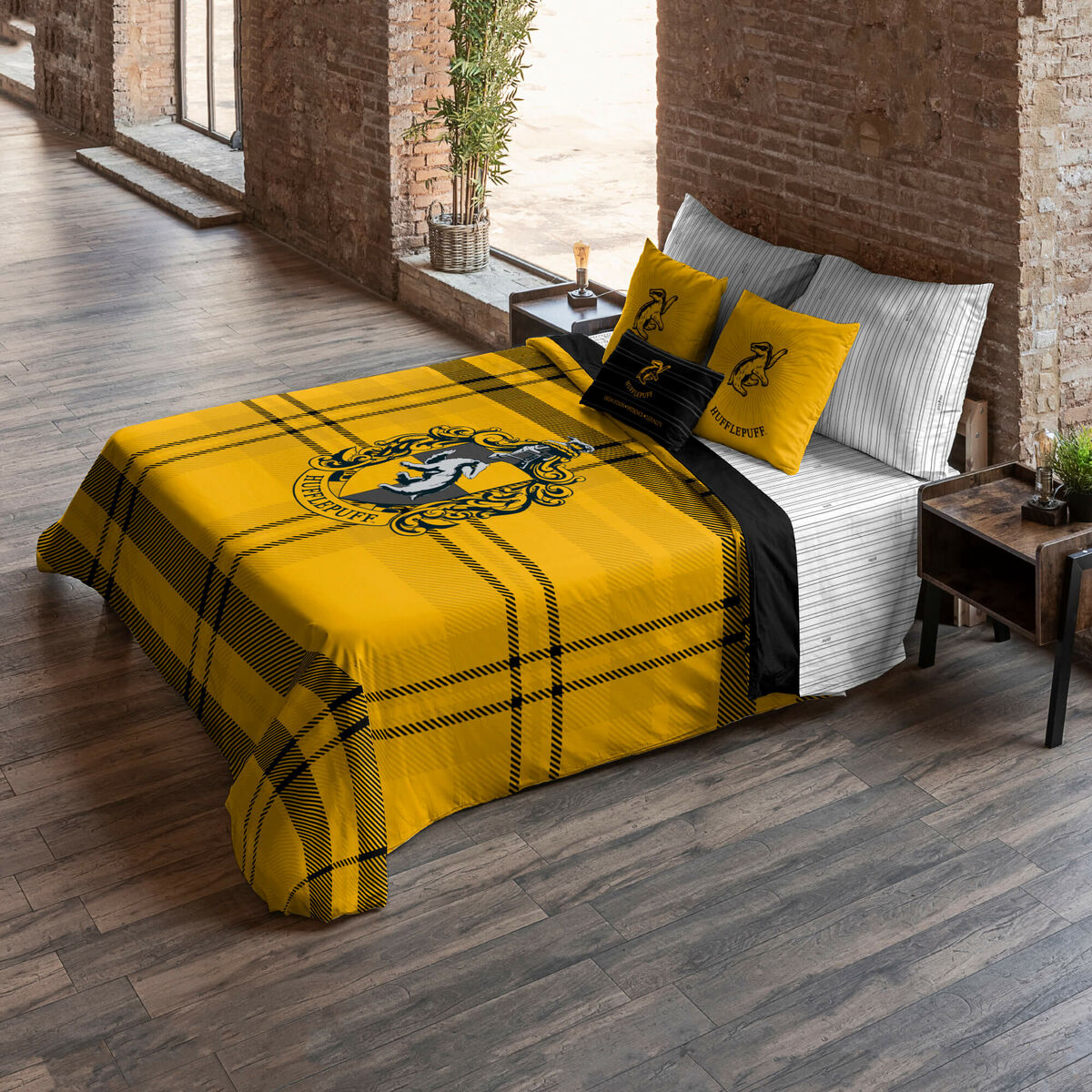 Påslakan Harry Potter Classic Hufflepuff Multicolour 175 Trådar 180 x 220 cm Säng 105 - 2