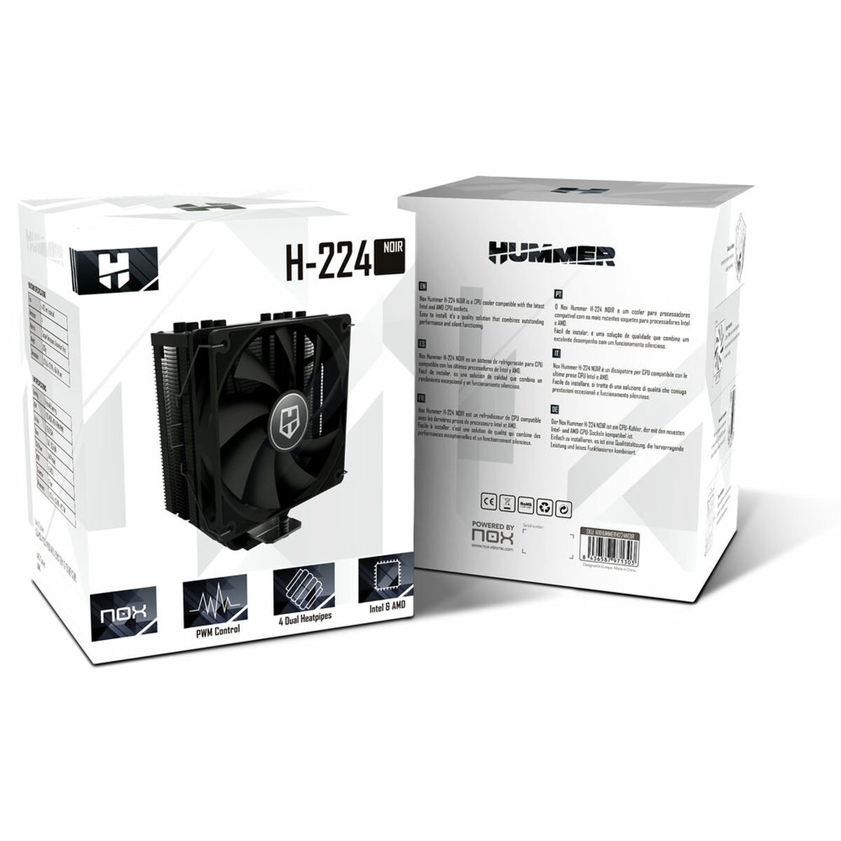 Lådfläkt Nox NXHUMMERH224NOIR Ø 12 cm - 2