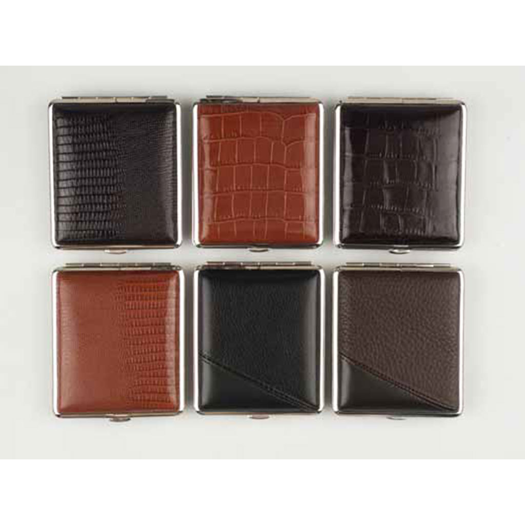 Cigarette etui äkta läder 16st