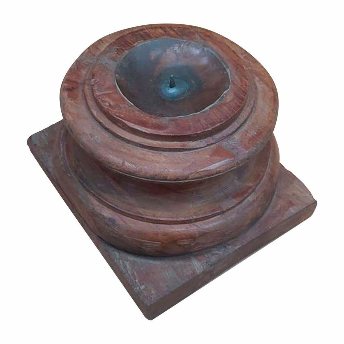 Ljusstake Alexandra House Living Brun Återvunnet Trä 26 x 23 x 26 cm
